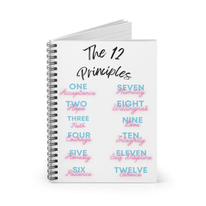 Inspirational Spiral Notebook - The 12 Principles | Motivational Journal, Self-Help Stationery, Mindfulness Gift, Writing Journal
