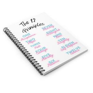 Inspirational Spiral Notebook - The 12 Principles | Motivational Journal, Self-Help Stationery, Mindfulness Gift, Writing Journal