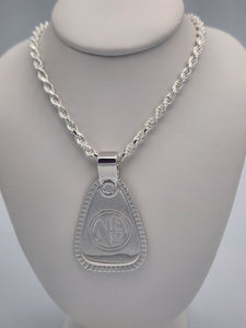 925 Sterling Siver NA Tag Charm CHAIN NOT INCLUDED
