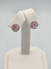 Load image into Gallery viewer, Earrings NA Pink and Clear Zircon