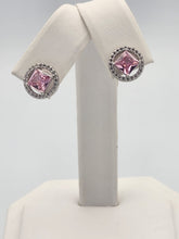 Load image into Gallery viewer, Earrings NA Pink and Clear Zircon