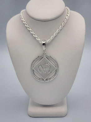 Large NA Pendant w 16 Zircon Stone 