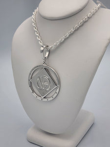 Large NA Pendant w 16 Zircon Stone "CHAIN NOT INCLUDED"